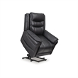 Bowery Hill Black Faux Leather Power Lift Recliner with Massage