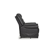 Bowery Hill Black Faux Leather Power Lift Recliner with Massage