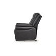 Bowery Hill Black Faux Leather Power Lift Recliner with Massage