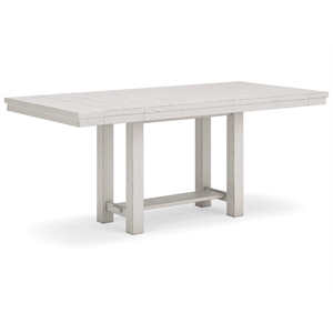 Bowery Hill Antique White Counter Height Dining Extension Table