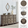 Bowery Hill Light Brown 9-Drawer Dresser with Serpentine Curves