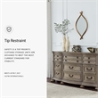 Bowery Hill Light Brown 9-Drawer Dresser with Serpentine Curves