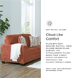 Bowery Hill Burnt Orange Polyester Loveseat with Accent Pillows
