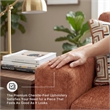 Bowery Hill Burnt Orange Polyester Loveseat with Accent Pillows