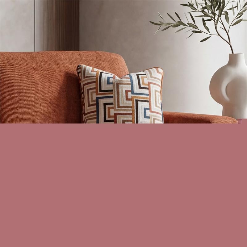 Bowery Hill Burnt Orange Queen Sofa Sleeper with Memory Foam Bed