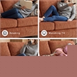 Bowery Hill Burnt Orange Queen Sofa Sleeper with Memory Foam Bed