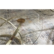 Bowery Hill Champagne 3-Piece Drum Accent Table Set with Glass Tops