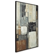 Bowery Hill Framed Hand-Painted Abstract Wall Art in Brown & Gray