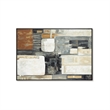 Bowery Hill Framed Hand-Painted Abstract Wall Art in Brown & Gray