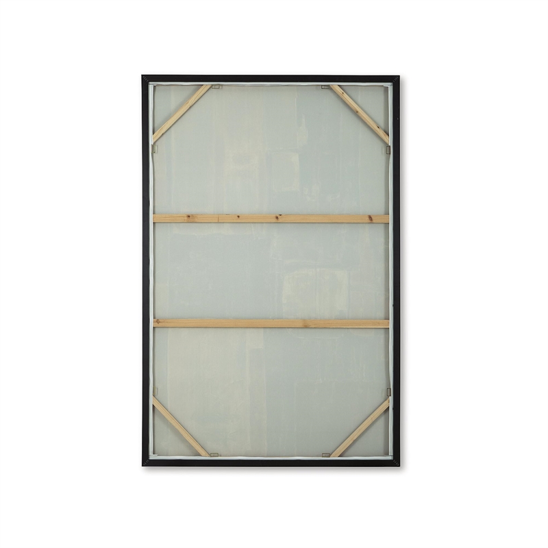 Bowery Hill Framed Hand-Painted Abstract Wall Art in Brown & Gray