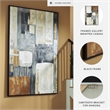 Bowery Hill Framed Hand-Painted Abstract Wall Art in Brown & Gray