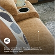 Bowery Hill Brown Reclining Loveseat with Console and Track Arms