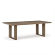 Bowery Hill Dark Brown Outdoor Dining Table with Umbrella Hole