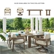 Bowery Hill Dark Brown Outdoor Dining Table with Umbrella Hole
