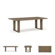 Bowery Hill Dark Brown Outdoor Dining Table with Umbrella Hole