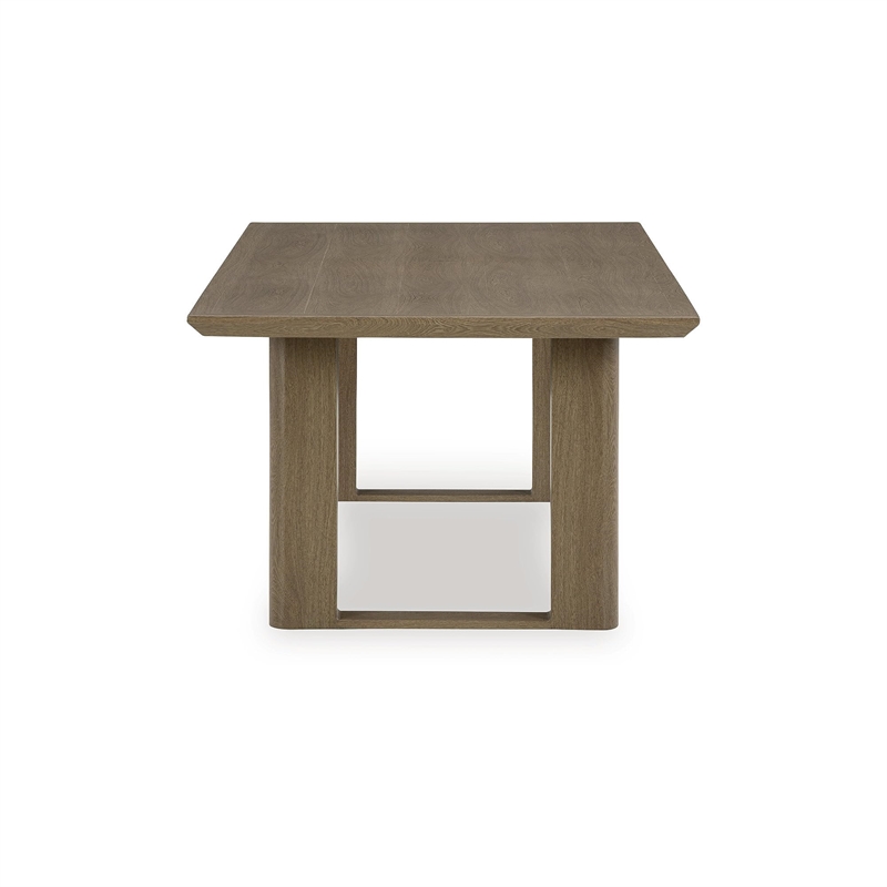 Bowery Hill Dark Brown Outdoor Dining Table with Umbrella Hole
