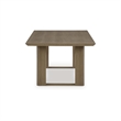 Bowery Hill Dark Brown Outdoor Dining Table with Umbrella Hole