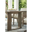 Bowery Hill Dark Brown Outdoor Dining Table with Umbrella Hole