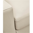 Bowery Hill Almond Leather Loveseat with Low-Profile Accent Legs