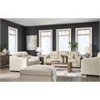Bowery Hill Almond Leather Oversized Chair with Refined Lines