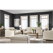 Bowery Hill Almond Leather Oversized Chair with Refined Lines
