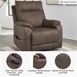 Bowery Hill Brown Faux Leather Power Lift Recliner with Massage