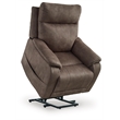 Bowery Hill Brown Faux Leather Power Lift Recliner with Massage