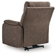 Bowery Hill Brown Faux Leather Power Lift Recliner with Massage