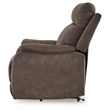 Bowery Hill Brown Faux Leather Power Lift Recliner with Massage