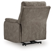 Bowery Hill Gray Faux Leather Power Lift Recliner with Massage