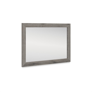 Bowery Hill Brown Bedroom Mirror that Attaches to Dresser or Wall