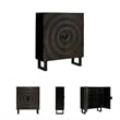 Bowery Hill Black Accent Cabinet with Carved Sunburst Door Pattern