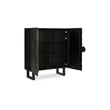 Bowery Hill Black Accent Cabinet with Carved Sunburst Door Pattern