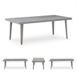 Bowery Hill Blue 4-Piece Outdoor Patio Set with Sofa Chairs and Table