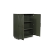 Bowery Hill Dark Green Accent Cabinet with Patterned Door Fronts