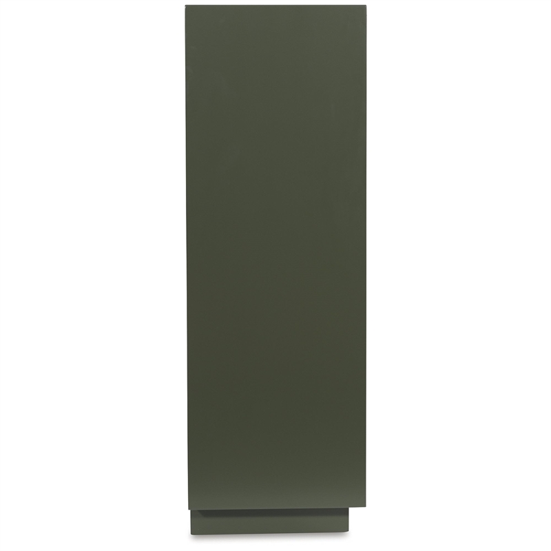 Bowery Hill Dark Green Accent Cabinet with Patterned Door Fronts