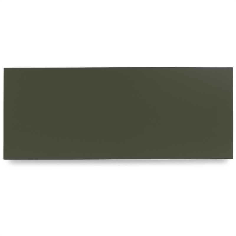 Bowery Hill Dark Green Accent Cabinet with Patterned Door Fronts