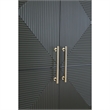 Bowery Hill Dark Green Accent Cabinet with Patterned Door Fronts