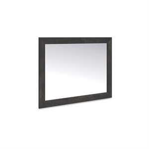 Bowery Hill Gray Bedroom Mirror that Attaches to Dresser or Wall