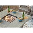 Bowery Hill Beige Square Outdoor Fire Pit Table with 50000 BTU Burner