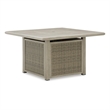 Bowery Hill Beige Square Outdoor Fire Pit Table with 50000 BTU Burner