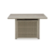 Bowery Hill Beige Square Outdoor Fire Pit Table with 50000 BTU Burner