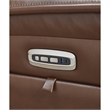 Bowery Hill Brown Leather Power Recliner with Zero-Gravity Recline