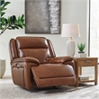 Bowery Hill Brown Leather Power Recliner with Zero-Gravity Recline