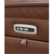 Bowery Hill Brown Leather Power Reclining Sofa with Zero-Gravity