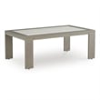 Bowery Hill Brown Outdoor Coffee Table with Sintered Stone Top