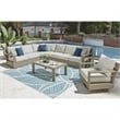Bowery Hill Brown Outdoor Coffee Table with Sintered Stone Top