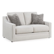 Bowery Hill Beige Loveseat with Reversible Cushions and Pillows