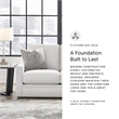 Bowery Hill Beige Loveseat with Reversible Cushions and Pillows