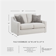 Bowery Hill Beige Loveseat with Reversible Cushions and Pillows